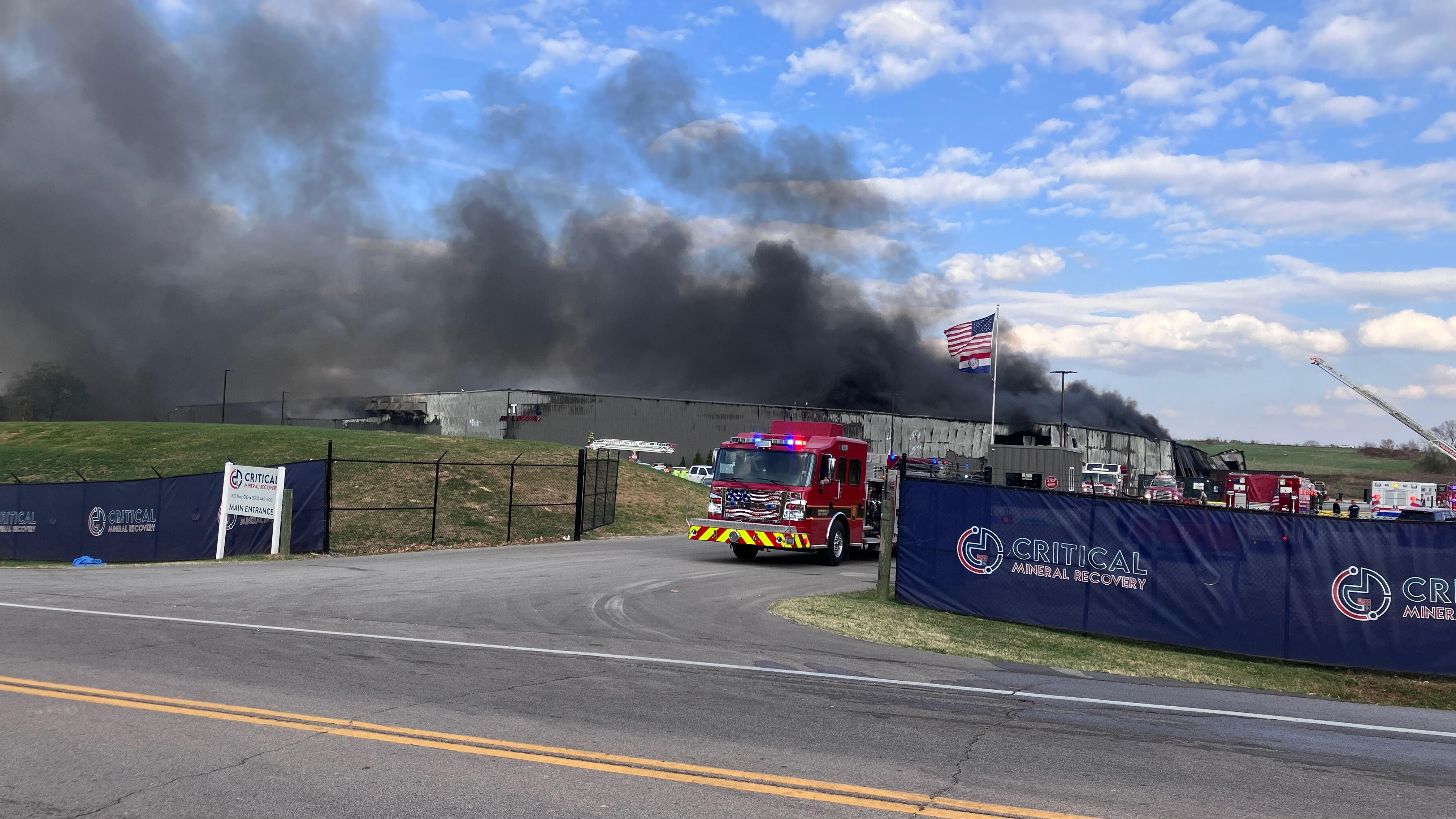 Fredericktown Fire Department Provides Update on Critical Mineral Recovery Plant Fire