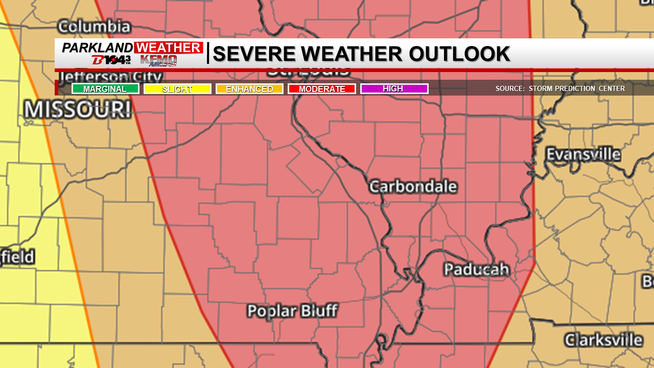 Severe Weather Threat: Damaging Winds and Strong Tornadoes Possible Friday