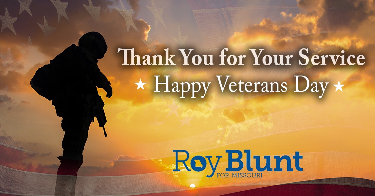 Senator Blunt on Veterans Day