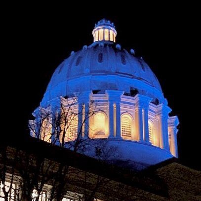 Missouri Law Enforcement Memorial Lighted Blue