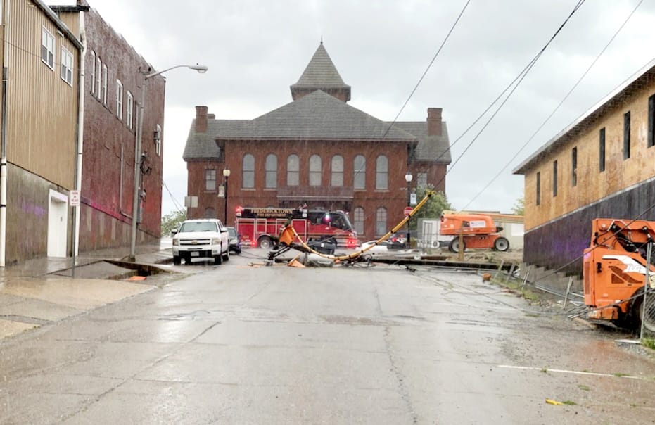 Powerlines Cover Road in Fredericktown