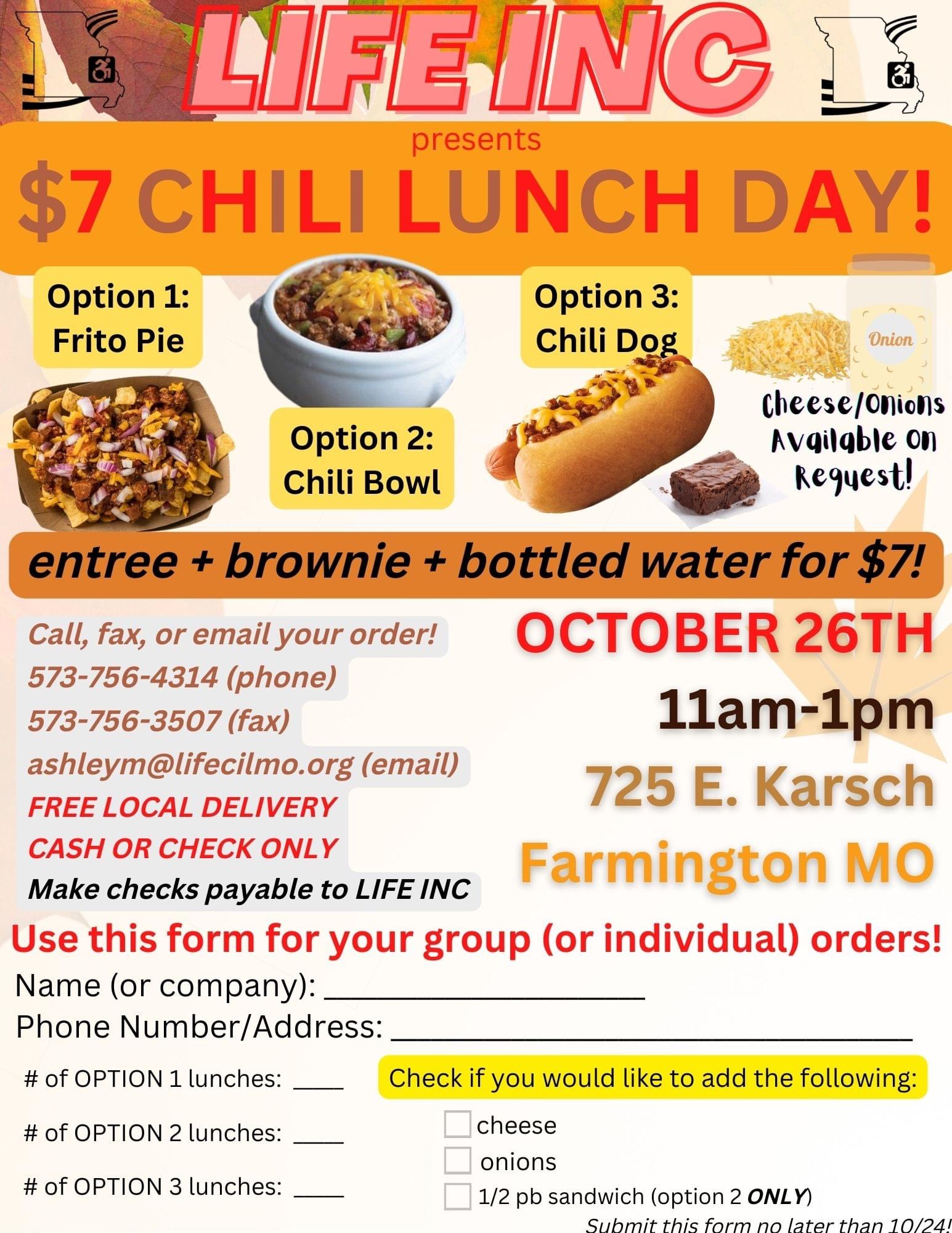 Life Center Chili Fundraiser