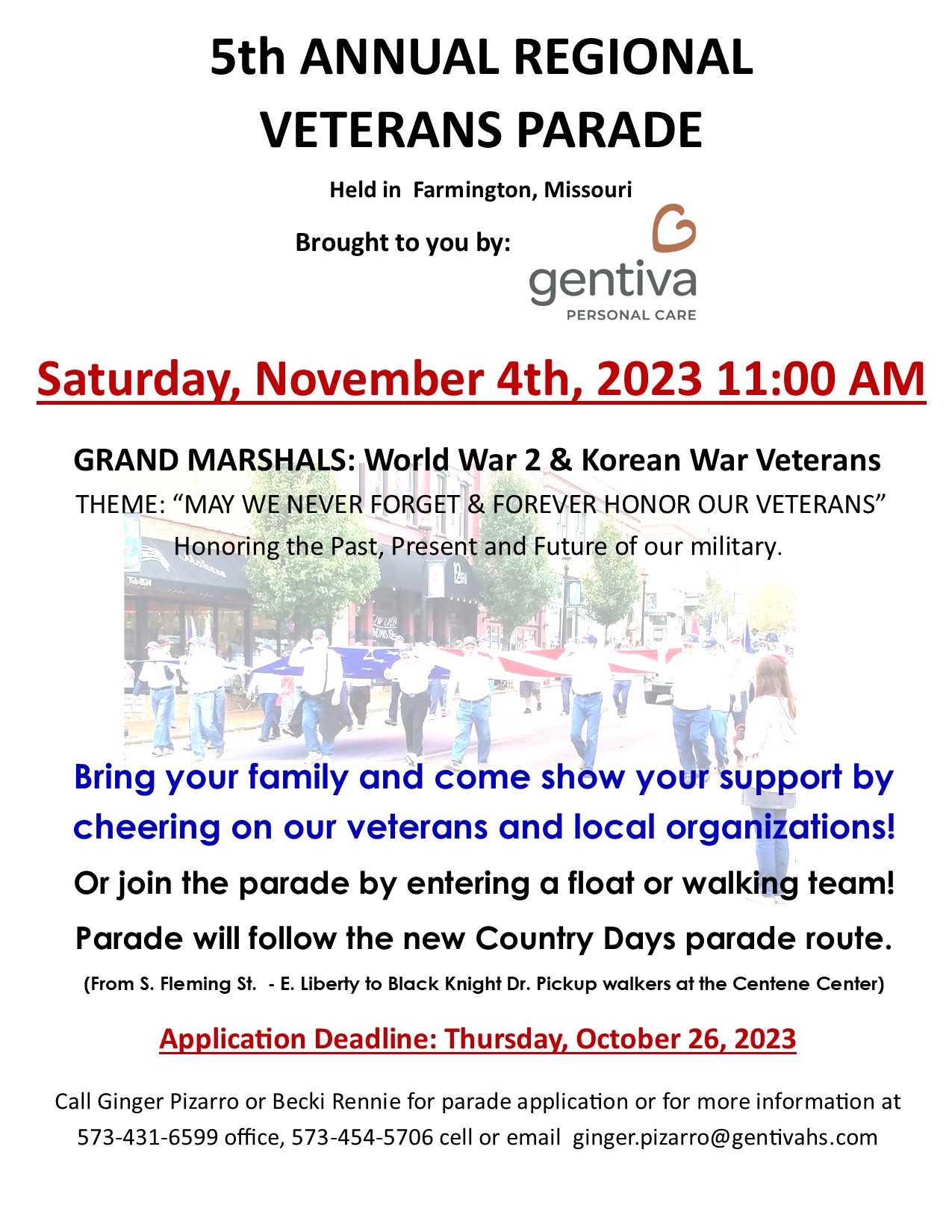 Enter This Weekend's Veteran's Parade