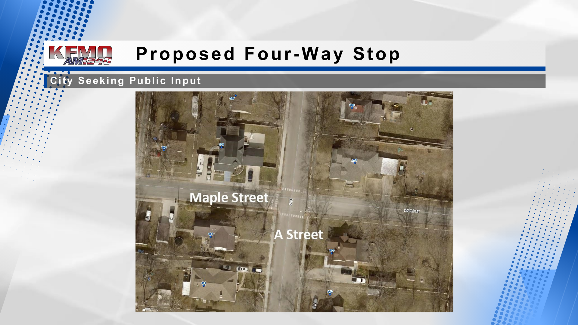 Farmington Seeks Public Input on Proposed Four-Way Stop at A Street and Maple Street