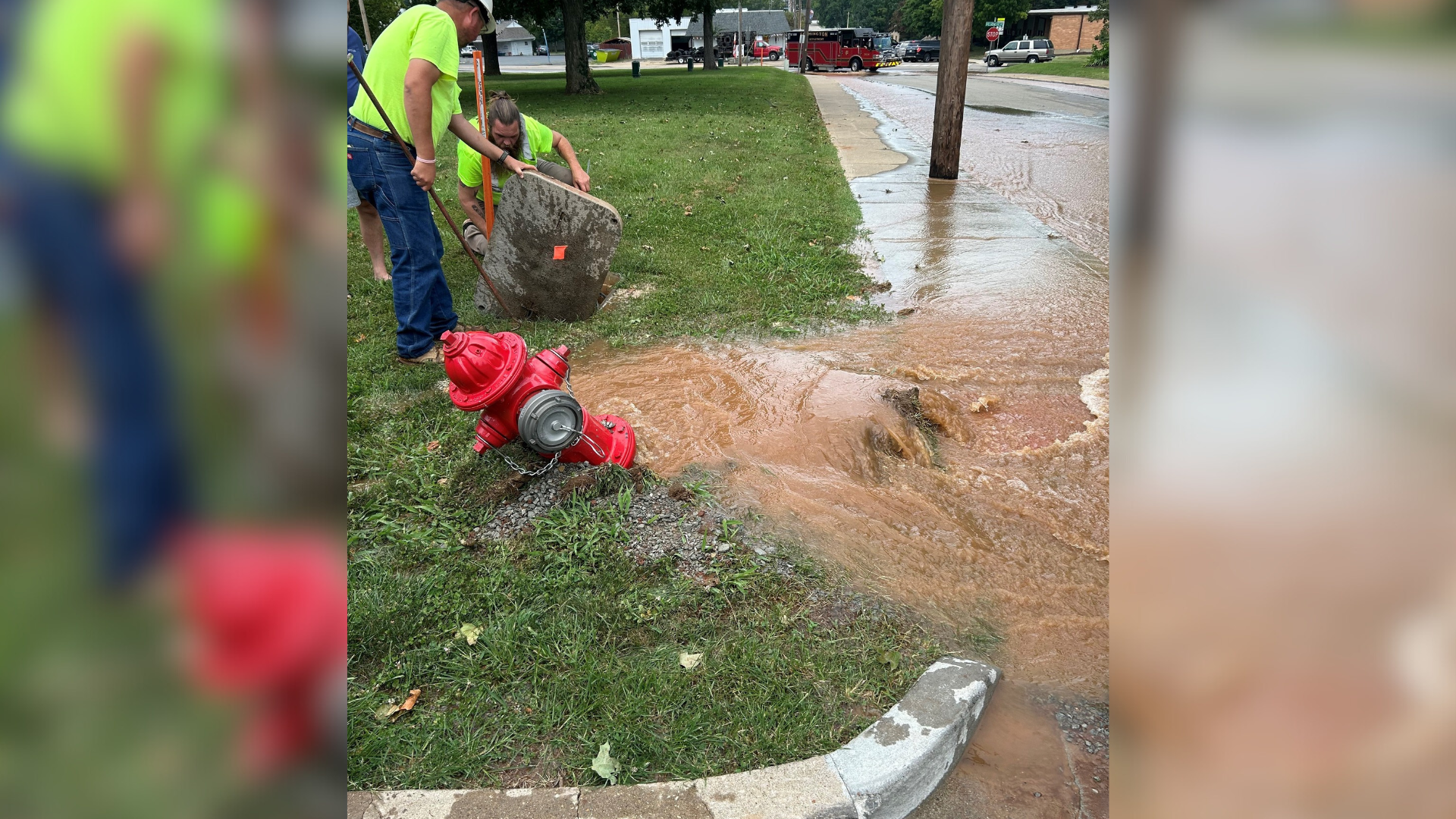 Fire Hydrant Hit By Vehicle