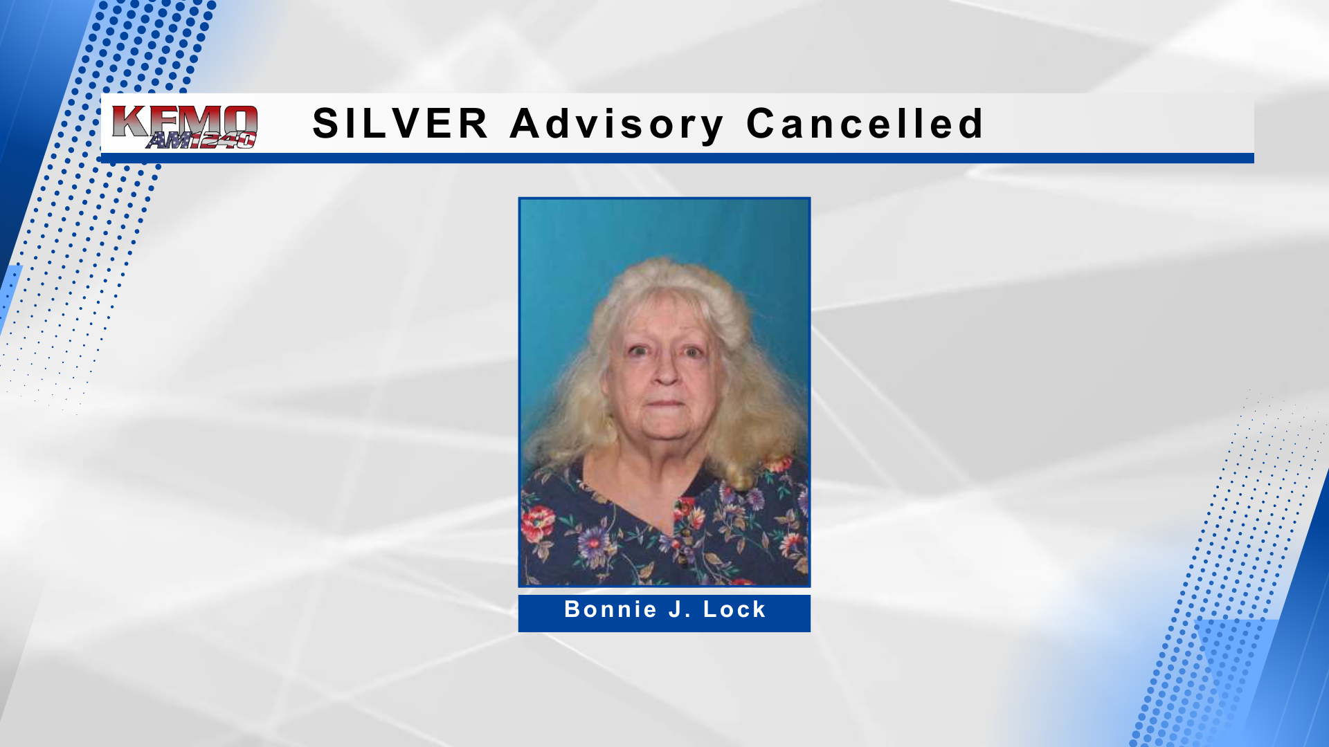 Missing Elderly Woman Found Safe After Endangered SILVER Advisory